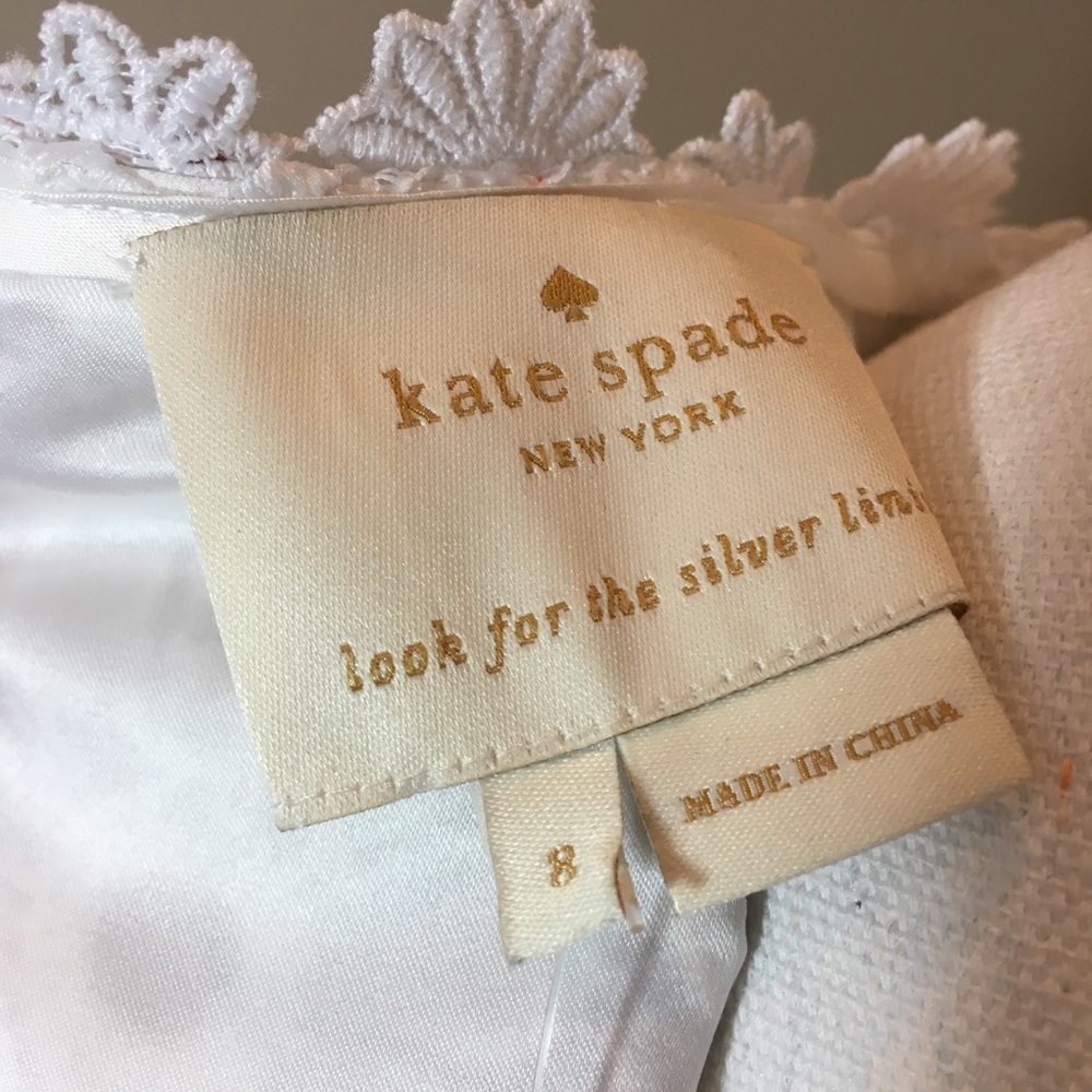 Kate Spade ♠️ white Shift Dress sz 8 ⭐️NWT - Picture 5 of 9